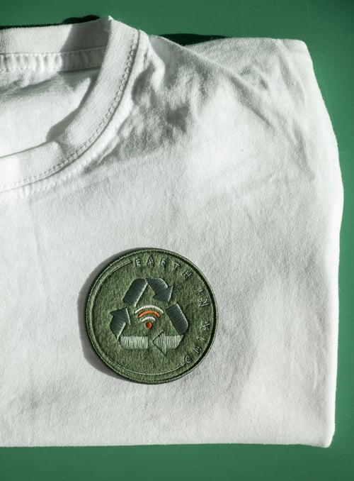 Recycled felt embroidered NFC badge