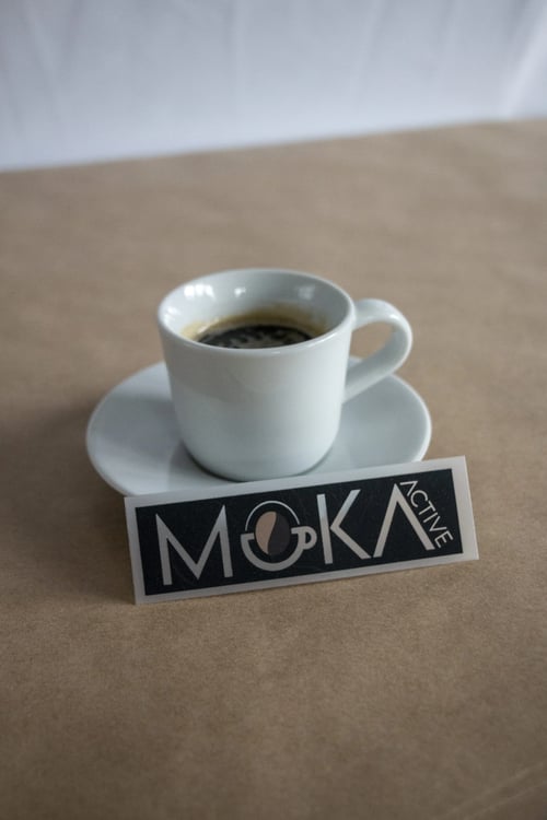 Recycled coffee ink heat transfer.