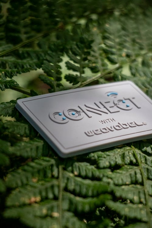 A custom moulded badge with embedded NFC technology. 