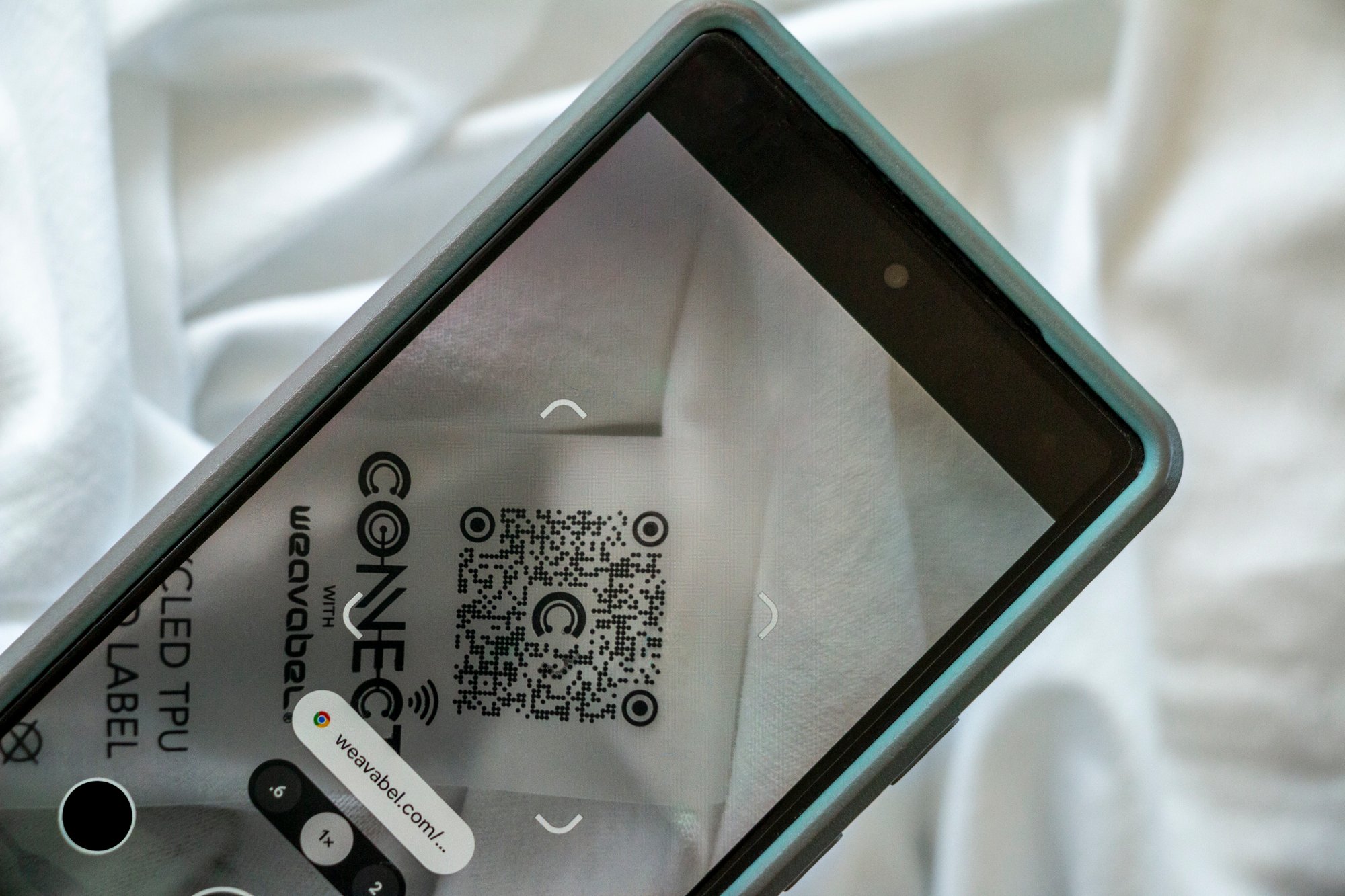 Weavabel connect GRS TPU care label phone scanning