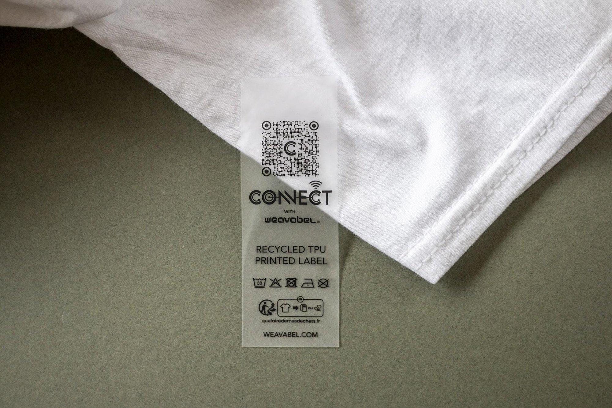 Weavabel connect GRS TPU care label