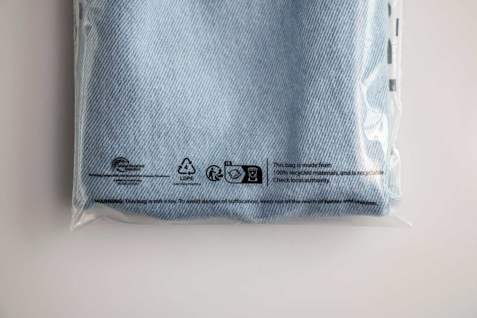 Weavabel GRS polybag compliant logos