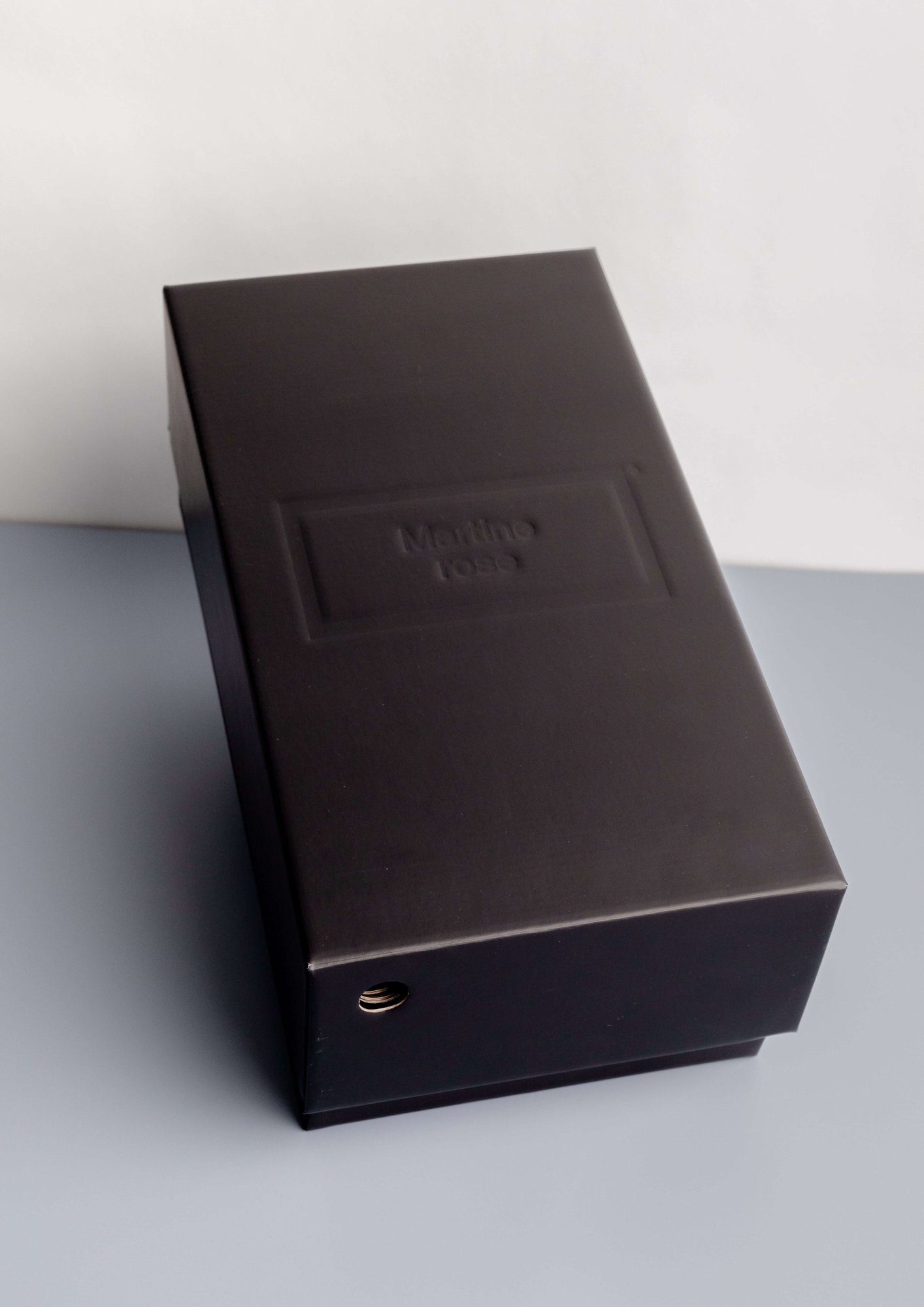 Black shoe box