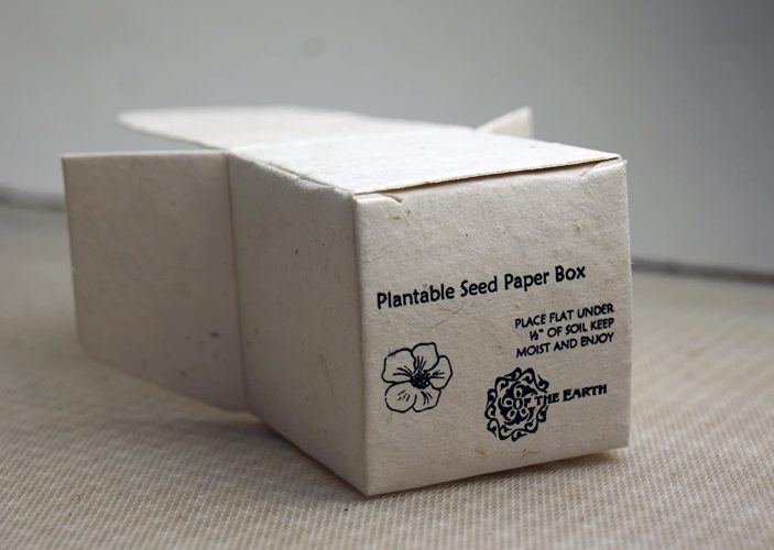 Plantable seed paper box