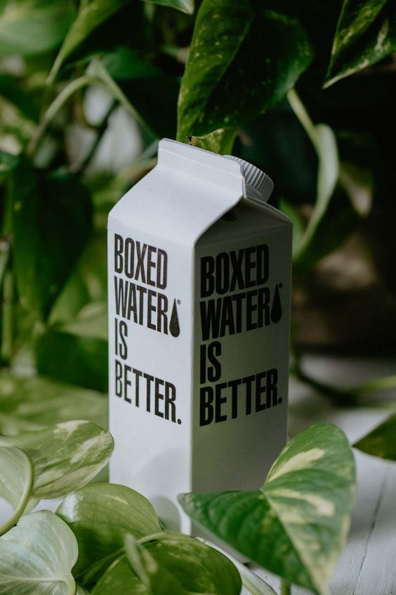 recyclable boxed water