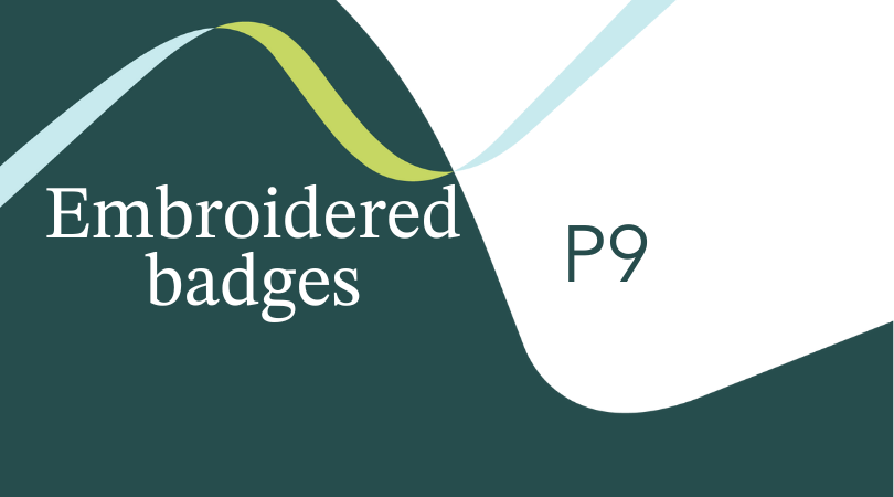 P9 Embroidered badges