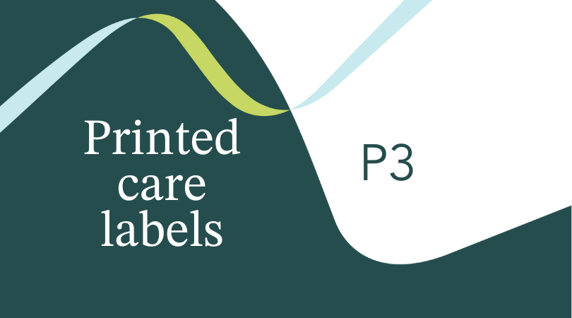 P3 Printed care labels