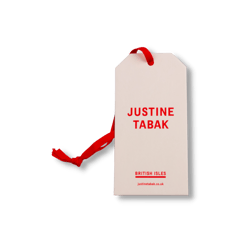 JUSTINE TABAK Straw Paper Hang Tag