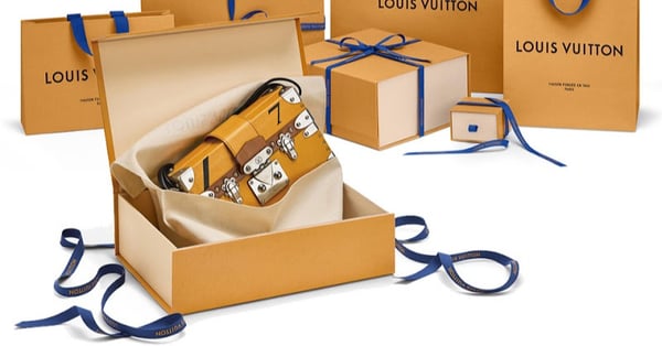 louis vuitton gift packaging boxes and paper bags 3D Model in