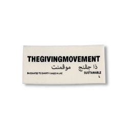 THE GIVING MOVEMENT Woven Brand Label