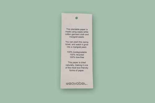 Marigold Seed Paper Hang Tag