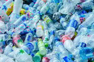 Pile of plastic bottles