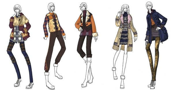 clothing design sketch fashion production