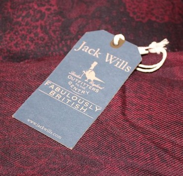 Jack Wills hang tag