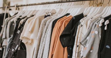 Women's clothing on a rail