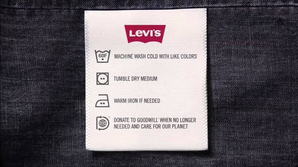 Levi's care label