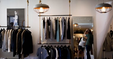 The inside of a mens clothing shop
