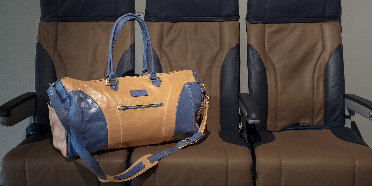 These sustainable bags use recycled leather