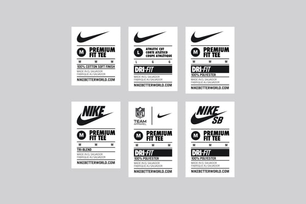 nike care labels