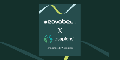 Weavabel logo and Osapiens logo implying collaboration