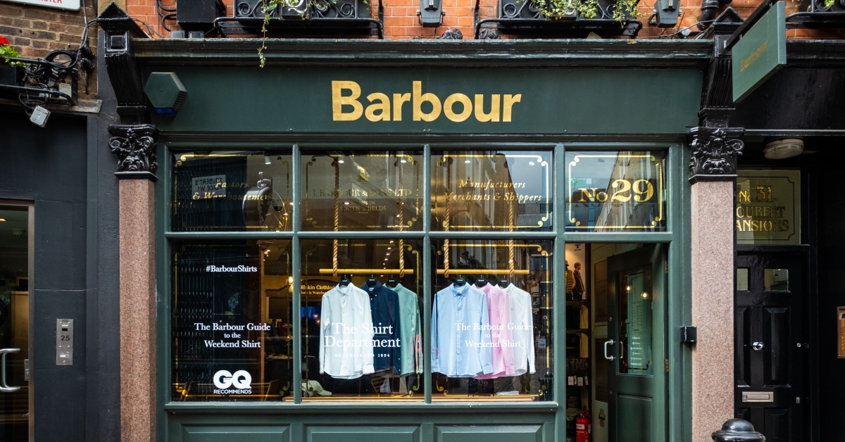 Barbour shop front