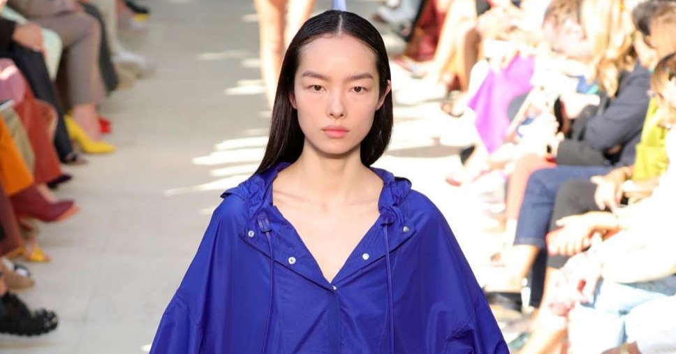 Female model walking a catwalk