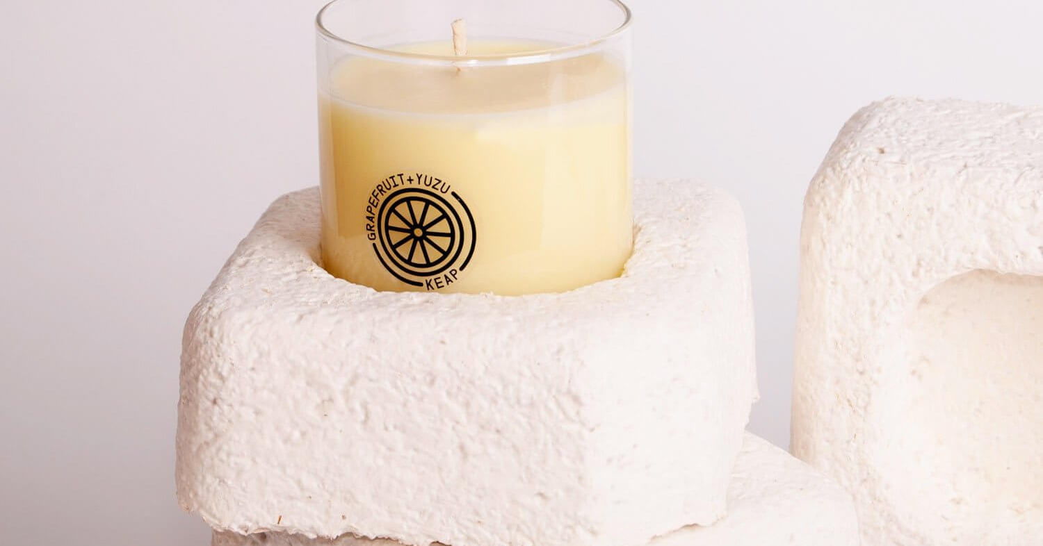 mushroom candle sustainable packaging