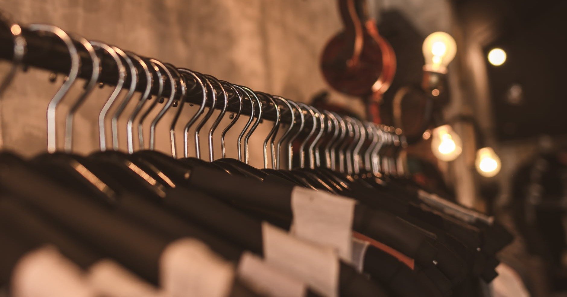 Female clothes on a rail