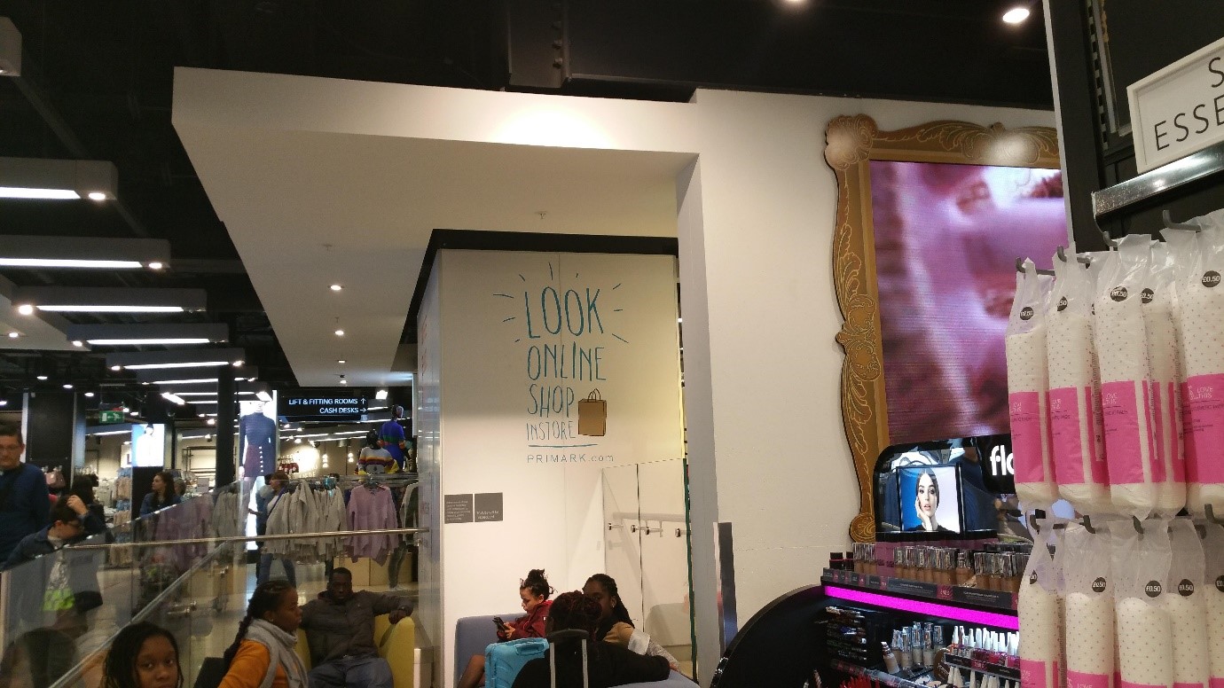 Inside of a primark store